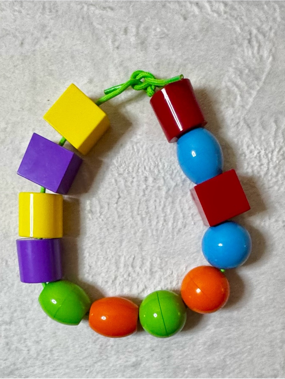Colorful Wooden Bead String Toy - Multicolor